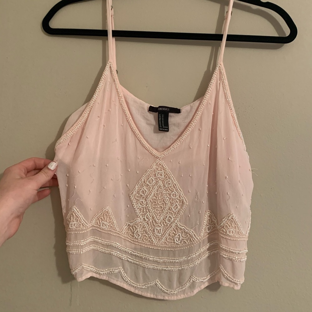 Light pink crop top
